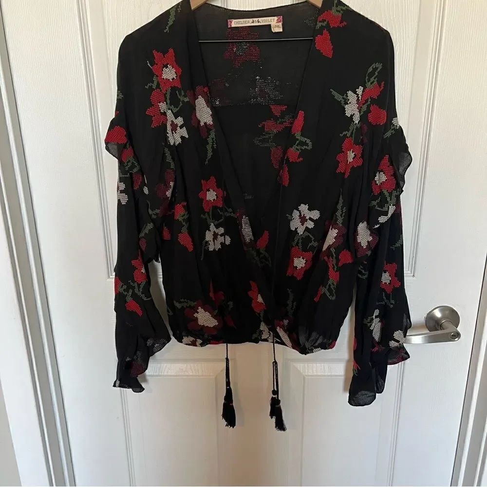 Chelsea Violet Embroidered Floral Blouse - Picture 6 of 14